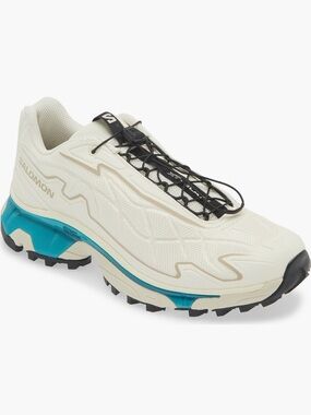 Salomon Women's Sneakers in Off-White and Teal